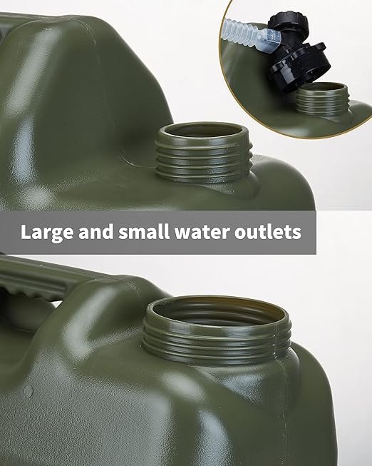 Camping Water Container, 8.2 Gallon Water Jug(17.2x14.6x9.9 in), Truly No Leakage Water Storage, Big Green Water Tank,BPA Free Portable Emergency Water Storage for Camping, Hiking