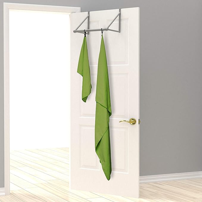 EPAuto 2-Pack Microfiber Fast Drying Travel Gym Towels, Green, (60''x30'', 24''x15'')