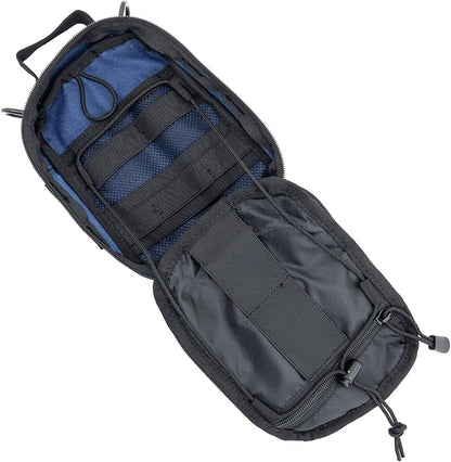LINE2design First Aid (Ifak) Pouch EMS Bag - EMT Emergency Medical Trauma Pack Bags Tactical EDC Rescue Utility Gear IFAK Bags for Hiking Stop Bleeding Includes USA Patch - Navy