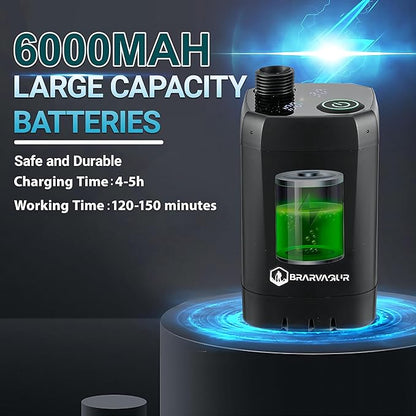 Upgrade Outdoor Portable Camping Shower, 6000mAh Rechargeable Electric Shower Pump with Multifunctional Handheld Filter Shower Head, Suitable for Rinsing, Hiking, RV Travel, Beach Vacations