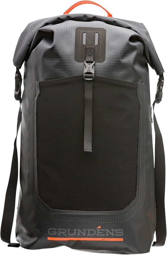 Grundéns Bootlegger Roll Top Backpack | Waterproof, 30L, Black