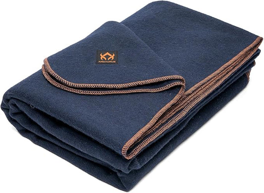 Arcturus Military Wool Blanket - Warm, Thick, Washable - Great for Outdoors, Camping, Stadium Blanket, Picnics, Travel - Car & Bushcraft Survival Kits, Large 64in x 88in 4.5 lb