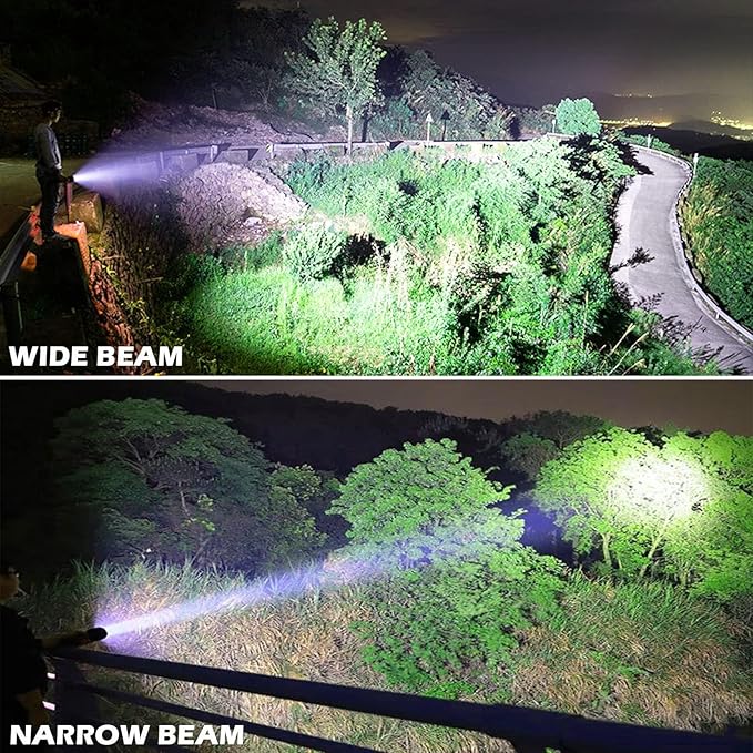 Rechargeable Flashlights 990,000 Lumens, Super Bright LED Flashlight High Lumens with USB Cable, 5 Modes Waterproof Flashlight Powerful Flash Light for Home Camping Hiking