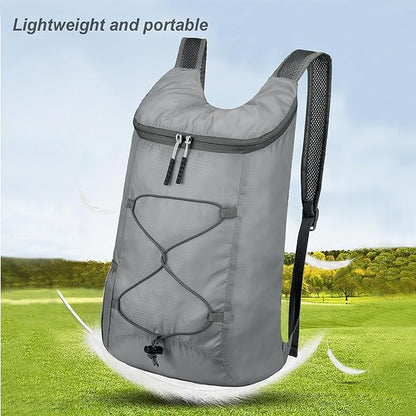 16L Hiking-Daypack Lightweight-Foldable Travel-Backpack Water-Resistant Camping Outdoor Packable Easy Carry-on Bag (Gray)