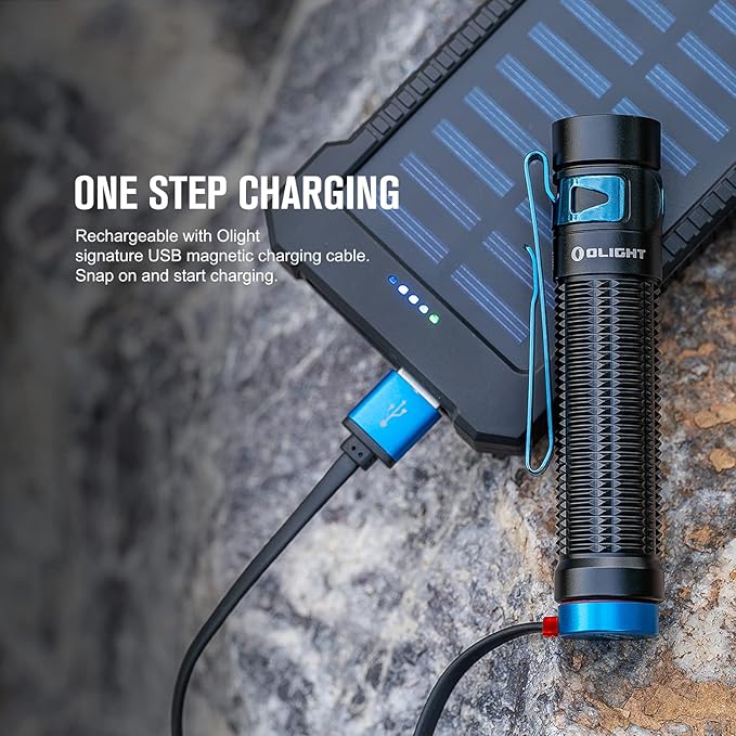 OLIGHT Baton3 Pro 1500 Lumens EDC Rechargeable Flashlights with MCC3, Compact Pocket Flashlight with L-Shape Stand and High Performance LED for Camping and Emergency(Cool White Light: 5700~6700K)