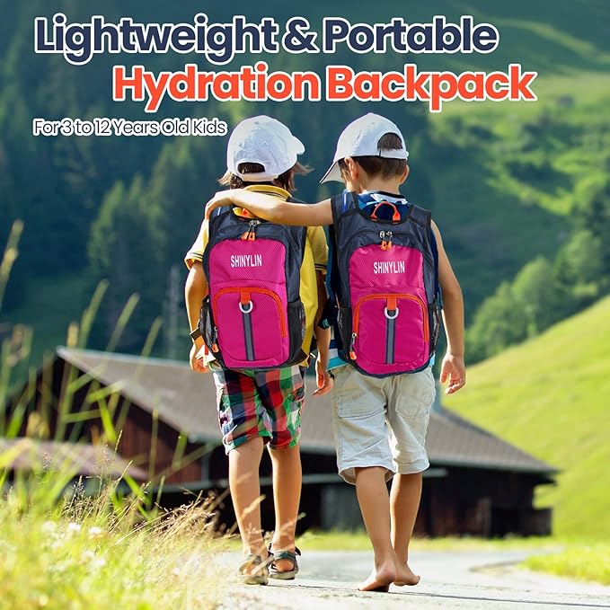 1 Pcs Kids Hydration Backpack with 1.5L Hydration Water Bladder Lightweight Water Backpack Hydration Pack