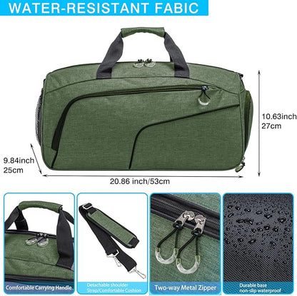 Sports Small Gym Bag for Men and Women Travel Duffel Bag Workout Bag with Shoes Compartment