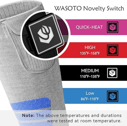 Heated Socks for Men Women 7.4V 22.2WH Battery 2023 Upgraded Heating Socks with APP Remote Control for Hunting Fishing Camping Hiking Outdoor Work(Blue,L)