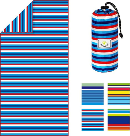 4Monster Microfiber Beach Towel Quick Dry,Super Absorbent Lightweight Travel Towel for Swimmers, Sand Free Camping Towel, Beach Towels for Pool, Swim, Water Sports,Yoga,Gym,Backpacking