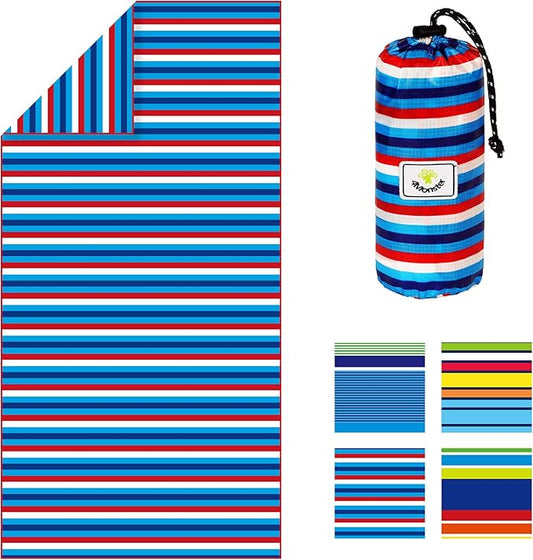 4Monster Microfiber Beach Towel Quick Dry,Super Absorbent Lightweight Travel Towel for Swimmers, Sand Free Camping Towel, Beach Towels for Pool, Swim, Water Sports,Yoga,Gym,Backpacking