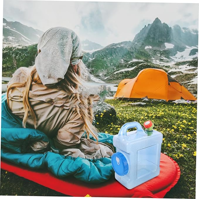 Abaodam Portable Drinking Bucket Water Storage Container with Faucet Outdoor Water Container Outdoor Camping Water Bucket Outdoor Supply Portable Water Jug Liquid Storage Bucket