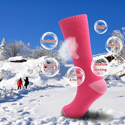 Heated Socks Rechargeable Electric Battery Heating Socks for Men Women with 3 Adjustable Heating Levels for Skiing Riding Hunting