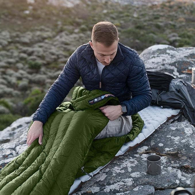 Naturehike Ultralight Backpacking Down Sleeping Bag for Adults, 650 Fill Power Sleeping Bag 20oz for 42-52℉, Compact Lightweight Sleeping Bags for Hiking Camping 3 Seasons