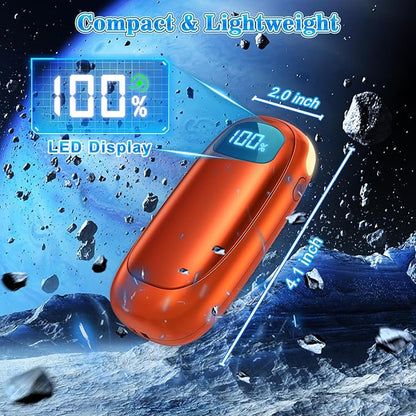Hand Warmers Rechargeable - 2 Pack Electric Hand Warmers 14000mAh, 16 Hrs Warmth Dual-Sided Heating Max 131℉, Reusable Hand Warmers Pocket Heater for Raynauds, Hunting, Golf, Camping