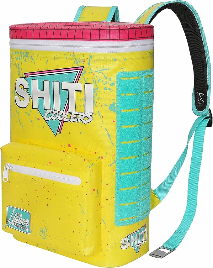 SHITI Coolers Soft Side Backpack Cooler for Partying at The Beach, Pool, Tailgate, or Camping - Portable Backsaver - Insulated & Leak Proof - High Performance Yet Extremely Cool (Liquor Basket)