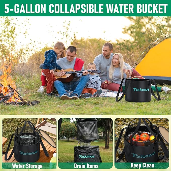Portable Shower for Camping,Portable Shower Head & Spray Nozzle,Camping Shower Pump w/ 5200mAh Battery,USB Rechargeable Portable Shower for Beach,Camping