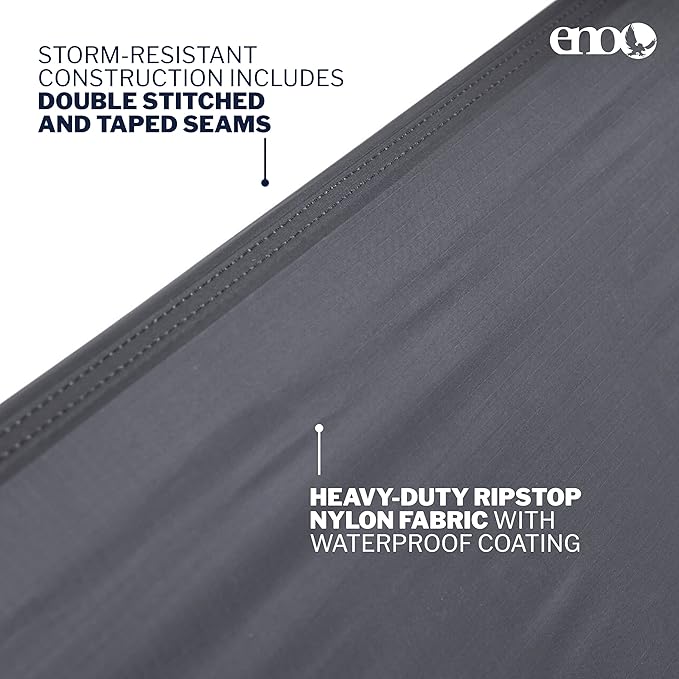 ENO, DryFly Rain Tarp - Heavy-Duty Waterproof Tarp - for Camping, Hiking, Backpacking, Travel, a Festival, or The Beach