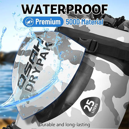 Waterproof Dry Bag - Motorcycle Luggage Tail Bag with Straps for Back Seat, Roll Top Lightweight Waterproof Backpack Sack for Travel, Swimming, Boating, Kayaking, Camping and Beach