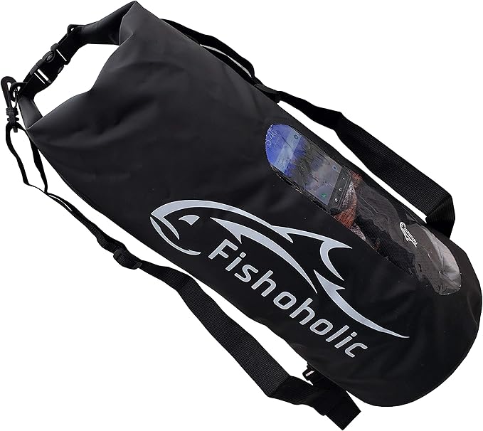 Fishoholic Dry Bag - Waterproof Gear Bags - Fail-Safe Snap - Made Tough & Durable for Kayaking Boating Fishing Hiking Camping Paddle Board & Tailgaiting