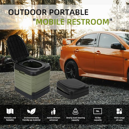 Updated XXXL Portable Toilet for Camping, Extra Large Camping Toilets Portable Potty for Adults Porta Potty Camp Toilet Portable Bathroom for Boat/Hiking/Long Trips/Caravans