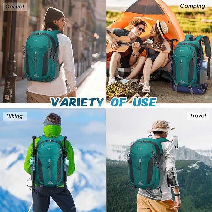 RAINSMORE Hiking Backpack 40L Lightweight Packable Camping Backpack Waterproof Travel Daypack Men Women Hiking Daypack