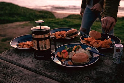 Stansport 24-Piece Enamel Camping Tableware Set