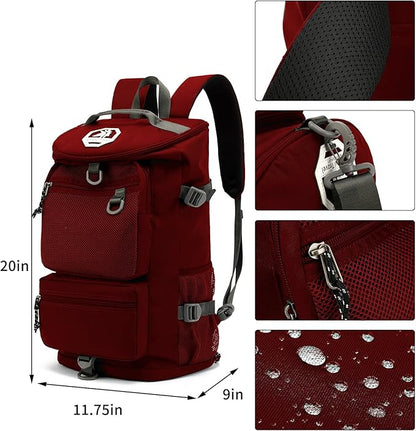 Gym Duffle Bag Backpack 4-Way Waterproof with Shoes Compartment for travel Sport Hiking laptop,Kalesi