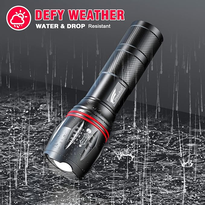 HAUSBELL 365 nm UV Flashlight Black Light Flash Light, Zoomable Blacklight Flashlights with Five Modes for Dog Cat Urine Detection and Emergencies, UV 2 Pack