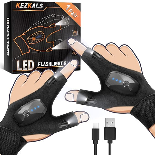 KEZKALS Fathers Day Dad Gifts from Daughter Son, Gifts for Men, LED Rechargeable Flashlight, Gifts for Dad, Him, Husband, Grandpa, Fishing Gifts for Men, Birthday Gifts for Men Who Have Everything
