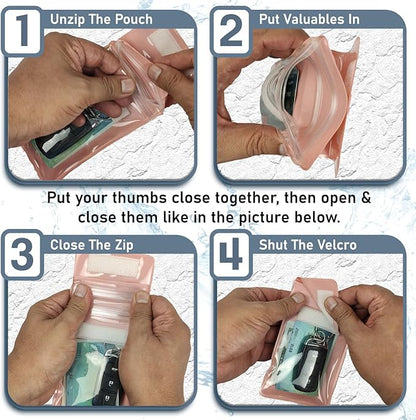 Waterproof Car Key FOB Pouch Submersible Dry Bag Holder for ID Credit Cards Cash Keys Case Swim Surf Floating Wallet