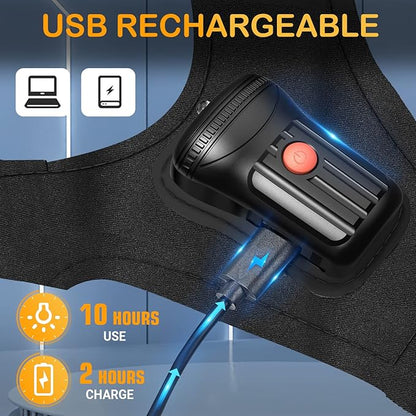 Fathers Day Gift from Daughter Son Wife, Flashlight Gloves for Men Rechargeable (2 Pcs) for Men Dad Him Husband Brother Who Have Everything, Cool Gadgets Led Gloves for Fishing Camping Repairing