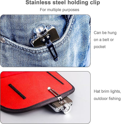 LIGHTFE Key-Chain Flashlight MK63 3 in 1 uv Light+Glare White Light+red Light for EDC Flashlight, Camping Flashlight, Emergency Light Designs to Max. 300LM Brightness, 3 Colors LED Lamp(Grey)