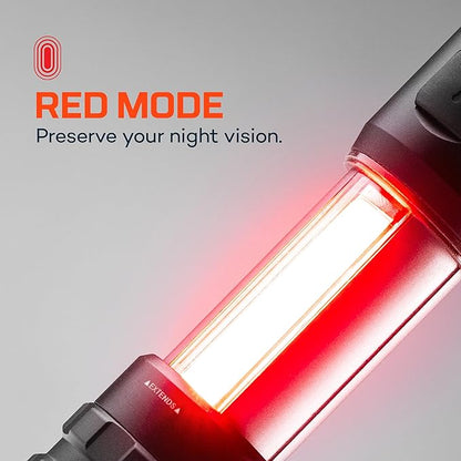 NEBO Slyde King Flashlight, Rechargeable LED Flashlight and Work Light, Bright, Durable, Everday Carry & Camping Flashlight with 4 Light Modes, C.O.B. Work Light and Magnetic Base