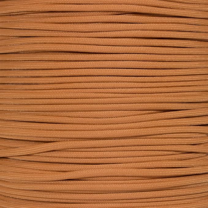 Paracord Planet Yellow 550 Paracord – 7 Strand Type III Paracord for Camping, Crafting, Utility and More! – Mustard (25 ft)