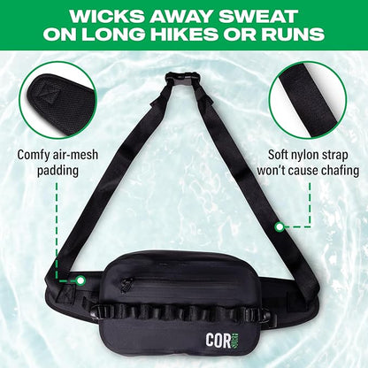 Waterproof Waist Pack 2.5L | Waterproof Belt Bag with Wide, Comfortable Waist Strap, Floating Waterproof Fanny Pack for Travel, Fly Fishing, Beach, Swimming, Paddleboarding, Kayaking (Dark Blue)