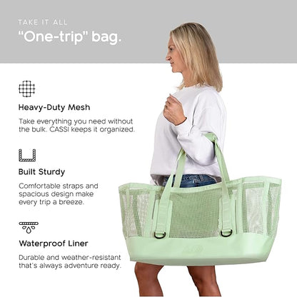 MISSION Boat Gear CASSI Heavy-Duty Outdoor Tote and Waterproof Marine-Grade Mesh Boat Bags