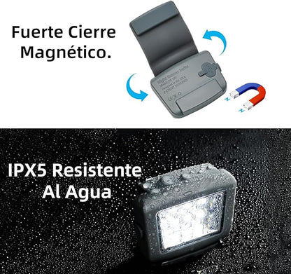 Running Lights, Waterproof LED Clip-On Light, 300 Lumens, USB Rechargeable, Suitable for Hiking, Running, Biking, Walking Dog, Car Repair, Emergency