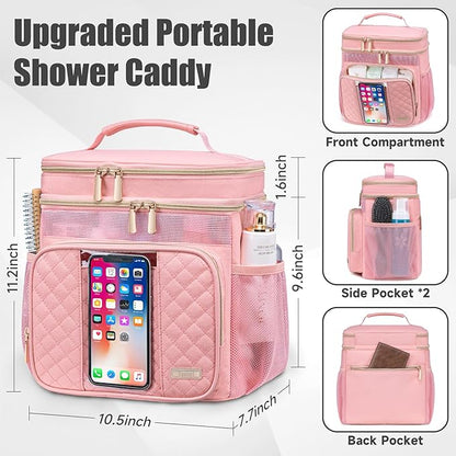 Large Toiletry Bag for Women Men,Bathroom Bag,Water Resistant Portable Shower Caddy for College Dorm,Hanging Toiletry Bags for Traveling,Gym Camping Cruise Ship Travel Essentials Shower Bag