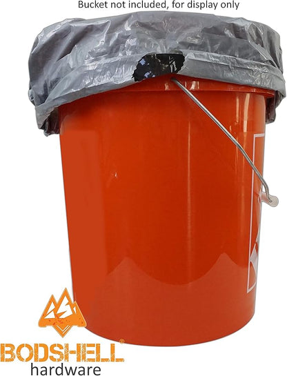 Portable Toilet Seat Lid Bundle with (3) Restop2 Disposable Toilet Bags - for Emergencies and Camping, fits 5 Gallon Bucket (Lid and 3 Restop2 Bags)