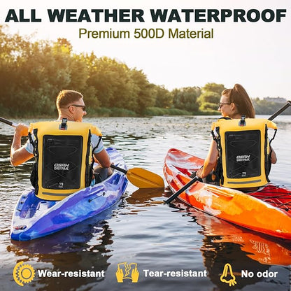 Waterproof Backpack Dry Bag 35L/55L – Heavy Duty Roll-Top Hiking Backpack for Travel, Kayaking, Boating, Camping, Rafting and Fishing