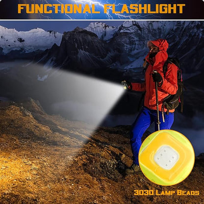 2Pcs COB Small Flashlights, Rechargeable Keychain Mini Flashlight 4 Modes Portable Pocket Magnetic Light with Bottle Opener Hook Window Breaker Wrench Screwdriver Function for Fishing Camping Walking