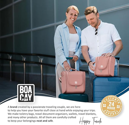BOACAY Extra Large Hanging Travel Toiletry Bag for Women and Men, Makeup Bag, Bathroom & Shower Organizer Kit for Accessories, Cosmetics, Essentials