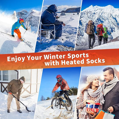 Heated Socks for Men Women with APP Control Rechargeable Electric Heating Socks Washable Foot Warmer for Winter Hunting Skiing Fishing Climbing Hiking 5000mAh Battery