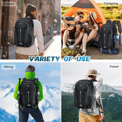 RAINSMORE Hiking Backpack 40L Lightweight Packable Camping Backpack Waterproof Travel Daypack Men Women Hiking Daypack
