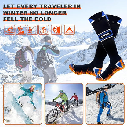 Heated Socks for Men Women,5000mAh Rechargeable Foot Warmer Electric Heating Socks with 3 Heating Settings & App Remote Control Thermal Electric Socks,Warm Socks for Hunting Skiing Camping Hiking