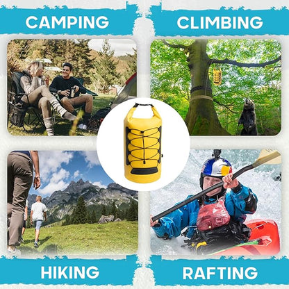 20L Bear Food Bag Hanging System, IPX 6 Grade Waterproof Leakproof Bear Bag Kit for Camping Hiking, Pulley System with Survival Ropes, Clips, Rock Pouch