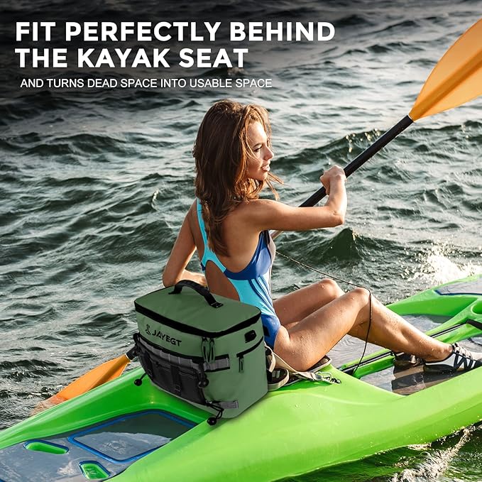 Kayak Cooler Behind Seat - Waterproof Cooler Bag Compatible with Lawn-Chair Seat Kayak，Kayak Accessories Camping Cooler, Portable Ice Chest for Fishing, Beach,Picnic, Trips