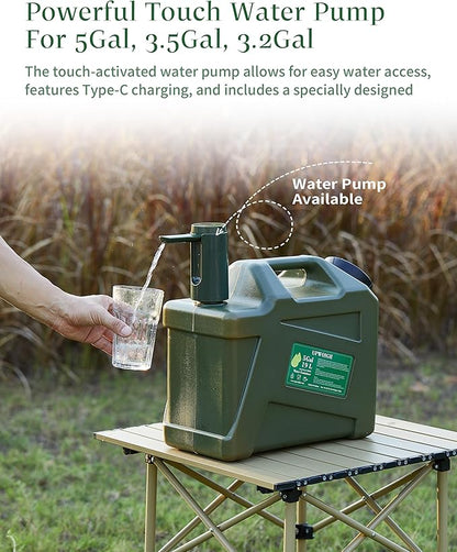 5 Gallon Water Jug, Camping Water Containers, Truly No Leakage Water Tank, Large Military Green Water Storage,BPA Free Portable Emergency Overlanding Gear for Outdoors&Hiking
