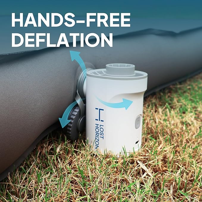 LOSTHORIZON Tesla Camping Air Mattress with Foam, Self Inflating Sleeping Pad, 4.5" Thick, with Air Pump, Model Y