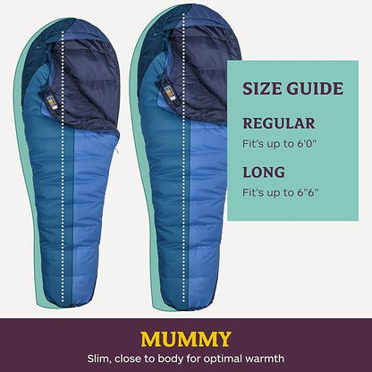 Marmot Men's Trestles 15° Sleeping Bag | Insulated, Water-Resistant, Left-Zip, Cobalt Blue/Blue Night